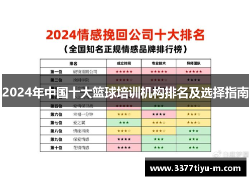 2024年中国十大篮球培训机构排名及选择指南